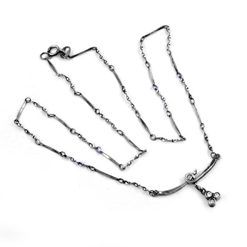 Oxidized silver chain necklace for women | fashion jewelry
