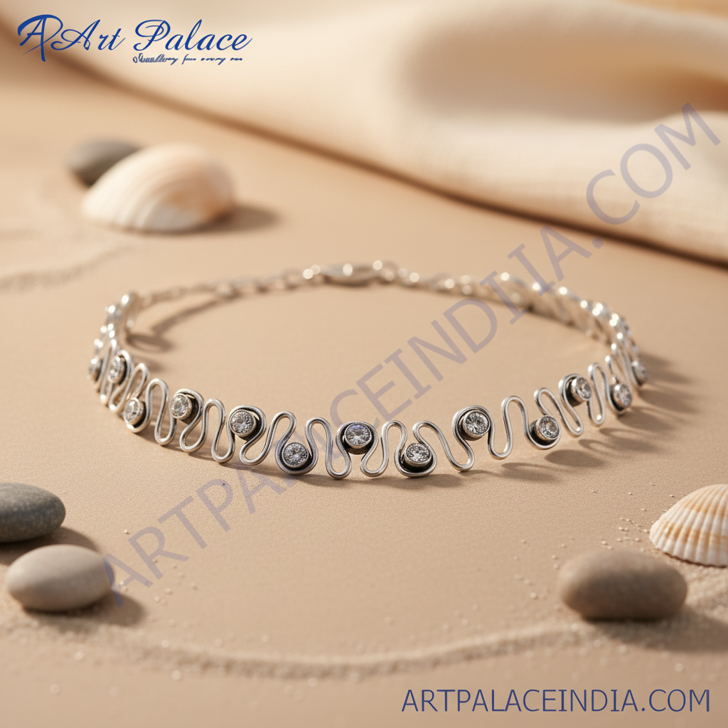 925 silver cubic zirconia choker necklace for women | gift