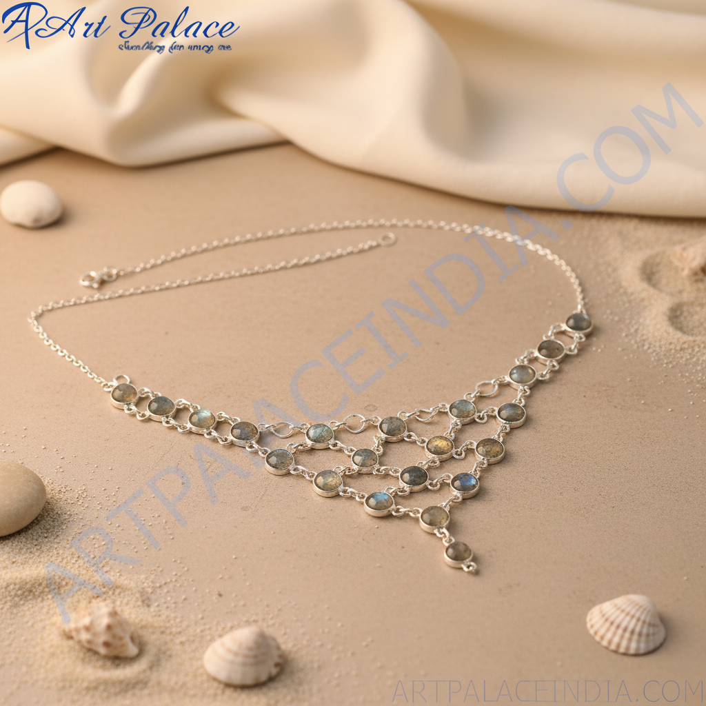 925 silver citrine gemstone necklace | women's jewelry gift