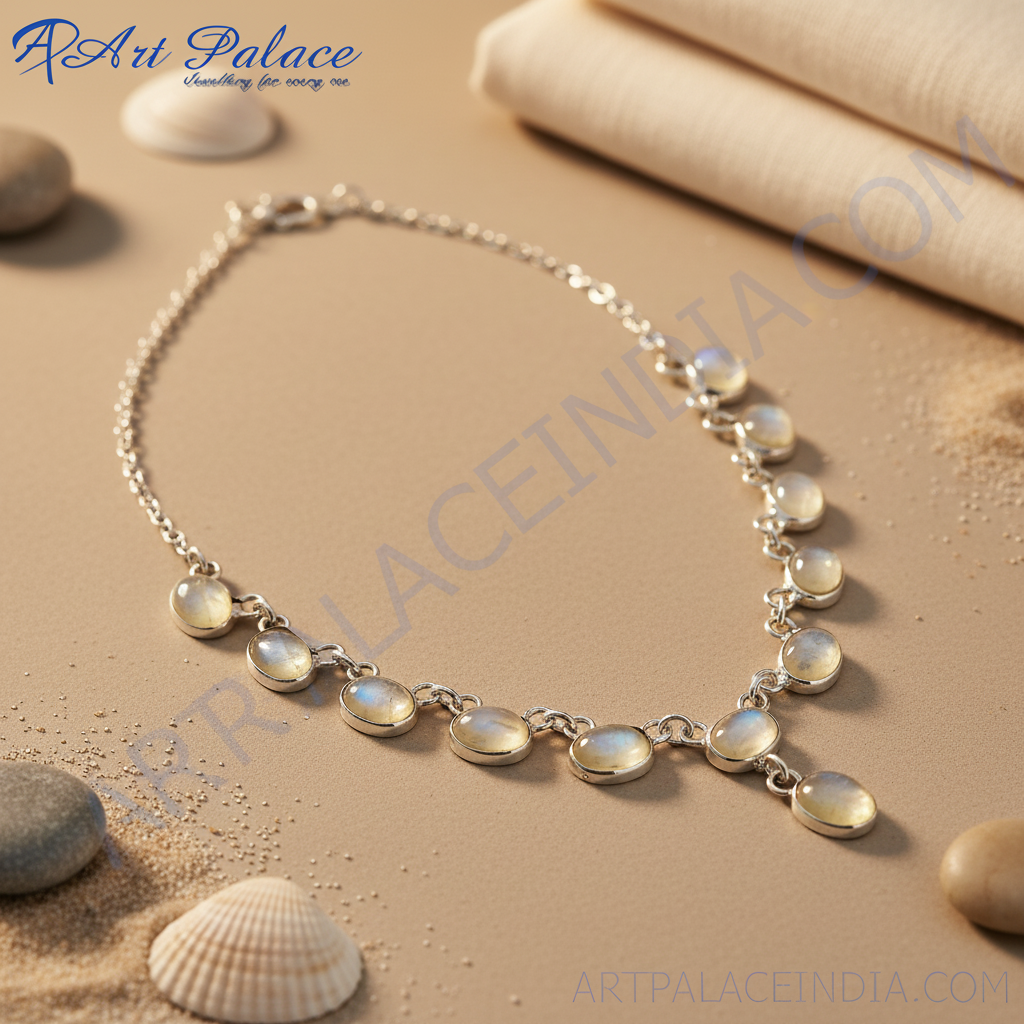 925 Silver Moonstone Necklace for Women | Gemstone Jewelry