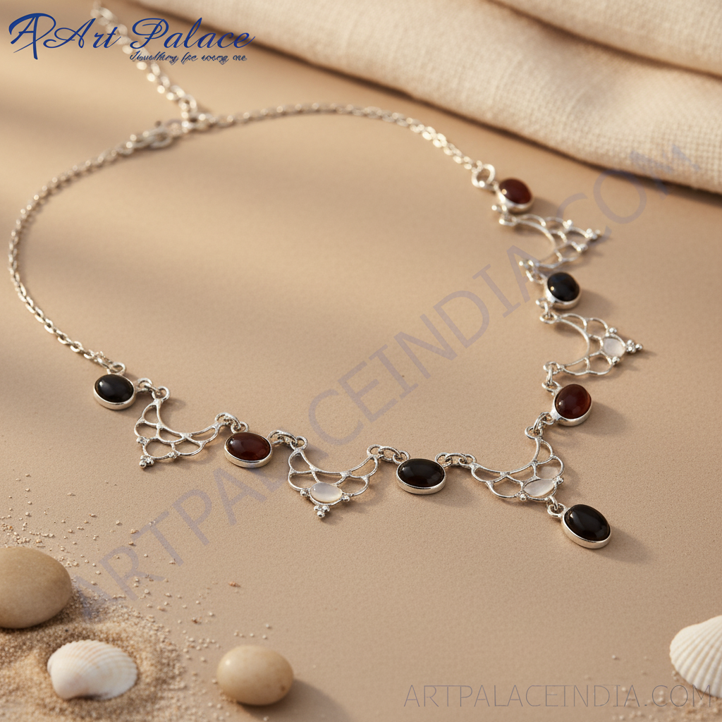 925 Sterling Silver Gemstone Necklace for Women | Fashion Jewelry