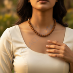 Load image into Gallery viewer, Rudraksha Mala Necklace | Spiritual Bead Jewelry for Men &amp; Women
