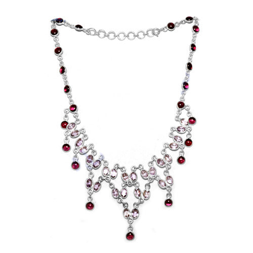 925 silver gemstone necklace for women | statement jewelry