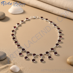 Load image into Gallery viewer, 925 Silver Garnet Gemstone Necklace for Women | Statement Jewelry
