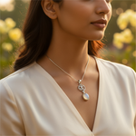 Load image into Gallery viewer, 925 Silver Om Moonstone Pendant for Women | Spiritual Jewelry
