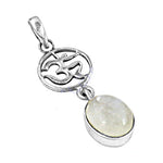 Load image into Gallery viewer, 925 Silver Om Moonstone Pendant for Women | Spiritual Jewelry
