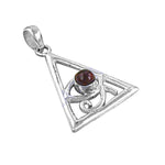 Load image into Gallery viewer, 925 Silver Triangle Pendant with Gemstone | Unique Jewelry Gift
