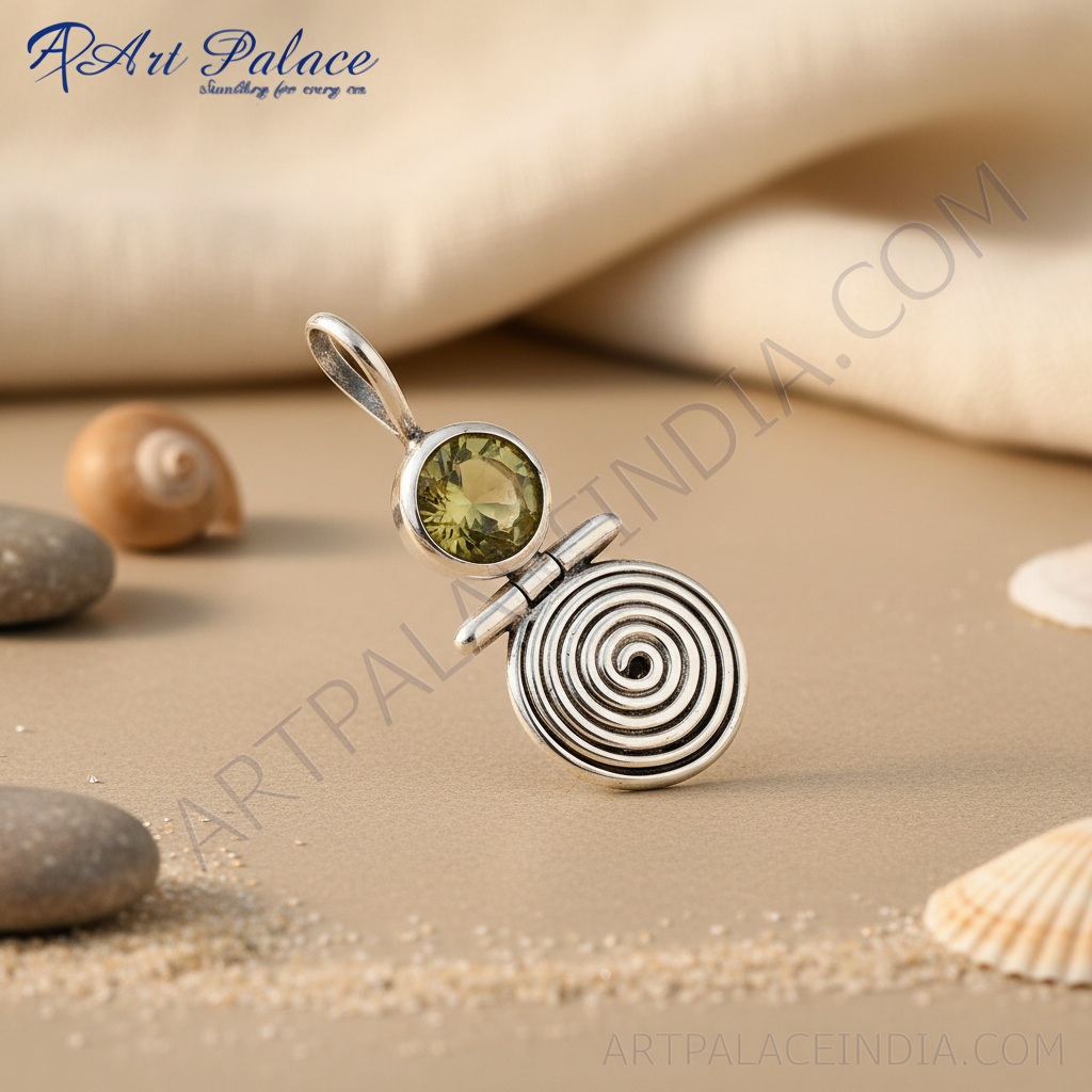 925 Silver Peridot Pendant for Women | Gemstone Jewelry Gift