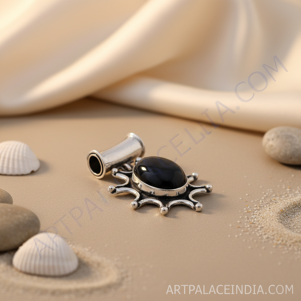 925 Silver Onyx Gemstone Pendant for Women | Art Palace