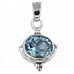 Load image into Gallery viewer, 925 Silver Blue Topaz Pendant for Women | Gemstone Jewelry
