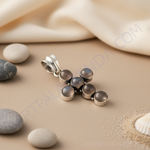 Load image into Gallery viewer, 925 Silver Smoky Quartz Cross Pendant | Women's Gift

