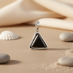Load image into Gallery viewer, 925 Silver Onyx Triangle Pendant Necklace | Women's Jewelry Gift
