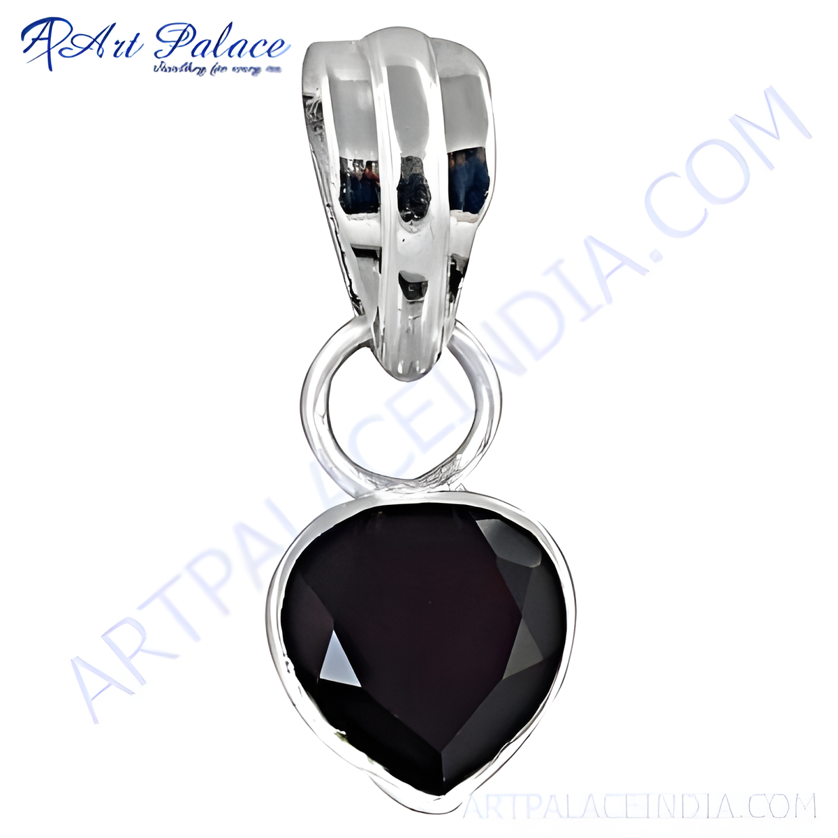 925 sterling silver black onyx heart pendant, a stylish and elegant jewelry piece for women