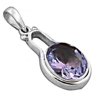 925 silver iolite pendant for women | gemstone jewelry