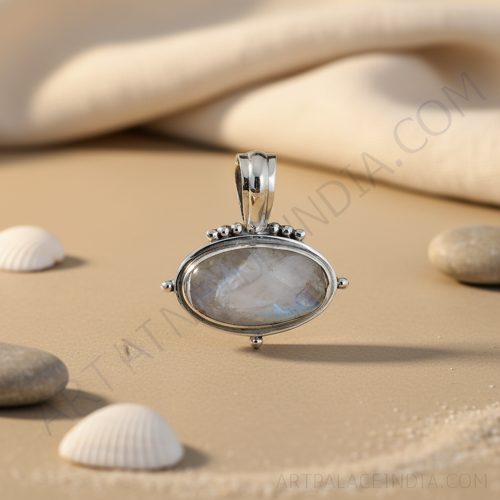925 Silver Moonstone Pendant for Women | Gemstone Jewelry