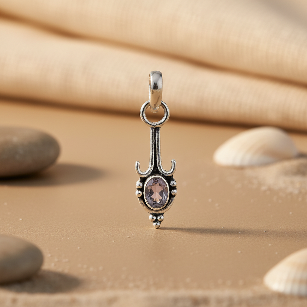 925 Silver Amethyst Pendant for Women | Gemstone Jewelry