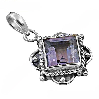 925 silver amethyst pendant for women | gemstone jewelry gift