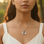 Load image into Gallery viewer, Smoky Quartz Pendant Necklace | 925 Silver | Round Gemstone
