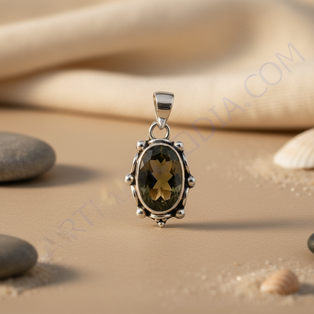 925 Silver Smoky Quartz Pendant for Women | Gemstone Jewelry