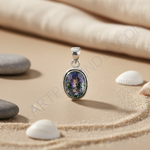 Load image into Gallery viewer, 925 Silver Mystic Topaz Oval Pendant Necklace for Women
