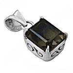 Load image into Gallery viewer, Smoky Quartz Pendant Necklace | 925 Silver | Women's Jewelry
