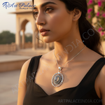 Load image into Gallery viewer, 925 Silver Moonstone Oval Pendant | Women's Jewelry Gift
