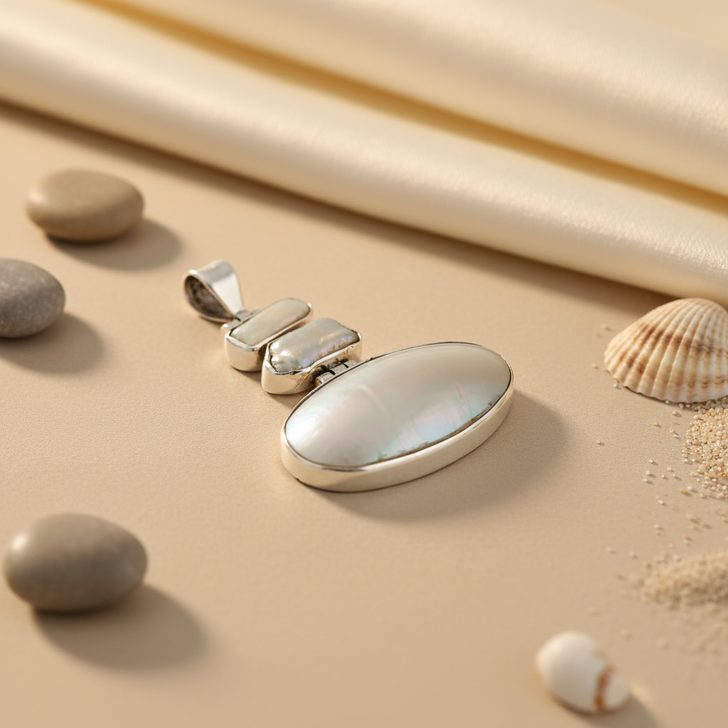 925 Silver Pearl Pendant for Women | Modern Necklace Gift