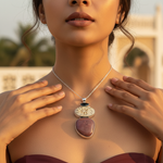 Load image into Gallery viewer, Silver Pendant with Stone Inlay for Women | Unique Jewelry Gift

