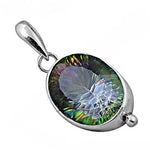 Load image into Gallery viewer, 925 Silver Mystic Topaz Pendant | Oval Cut Gemstone Jewelry
