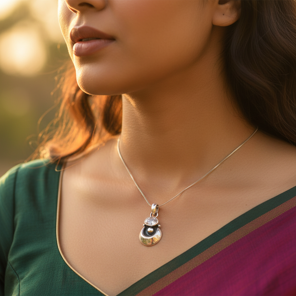 925 Sterling Silver Gemstone Pendant for Women | Gift Jewelry