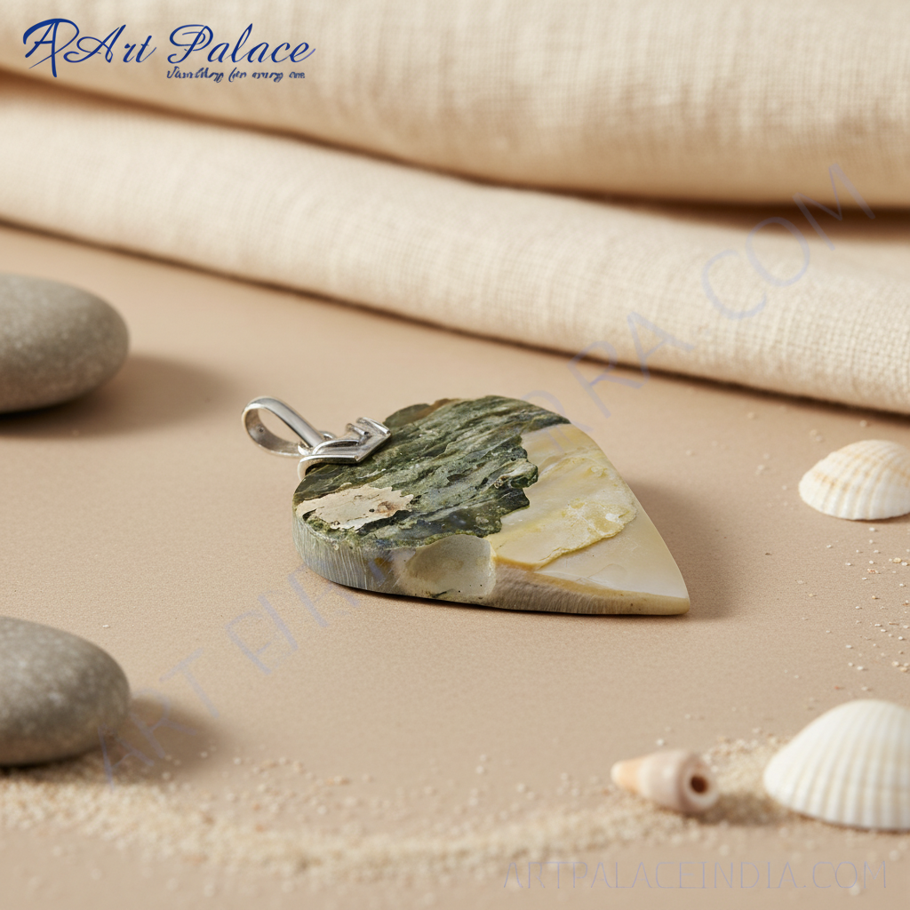 Silver heart shaped pendant necklace for women | gemstone jewelry