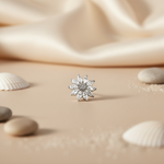Load image into Gallery viewer, Silver Flower Stud Earrings with Cubic Zirconia | Women's Jewelry
