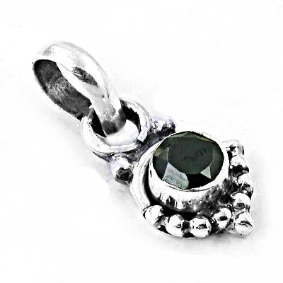 925 silver green gemstone pendant | sterling silver jewelry