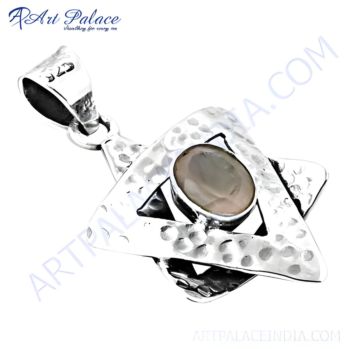 925 sterling silver pendant with a gemstone center, perfect for everyday wear and gifting