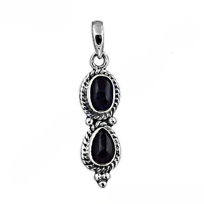 925 sterling silver black onyx pendant for women | gemstone jewelry