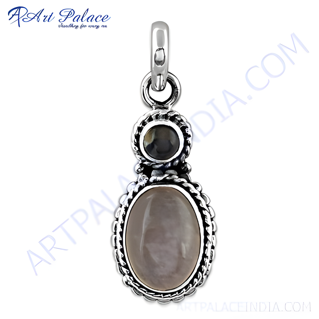 925 sterling silver moonstone pendant, oval gemstone, women's jewelry, silver charm