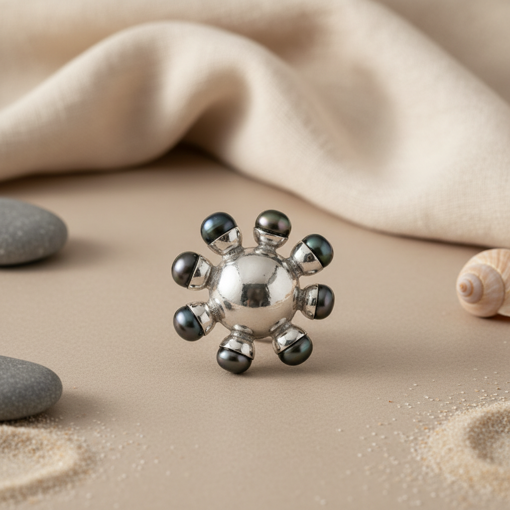 925 Silver & Pearl Flower Pendant | Women's Pearl Jewelry