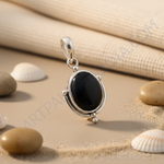 Load image into Gallery viewer, 925 Sterling Silver Onyx Pendant for Women | Gemstone Jewelry
