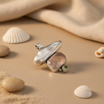 Load image into Gallery viewer, 925 Silver Pearl &amp; Rose Quartz Pendant for Women | Gemstone Jewelry
