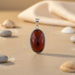 Load image into Gallery viewer, 925 Silver Red Carnelian Pendant for Women | Gemstone Jewelry

