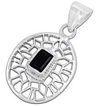 Load image into Gallery viewer, 925 Silver Sapphire Pendant Necklace | Women's Openwork Jewelry
