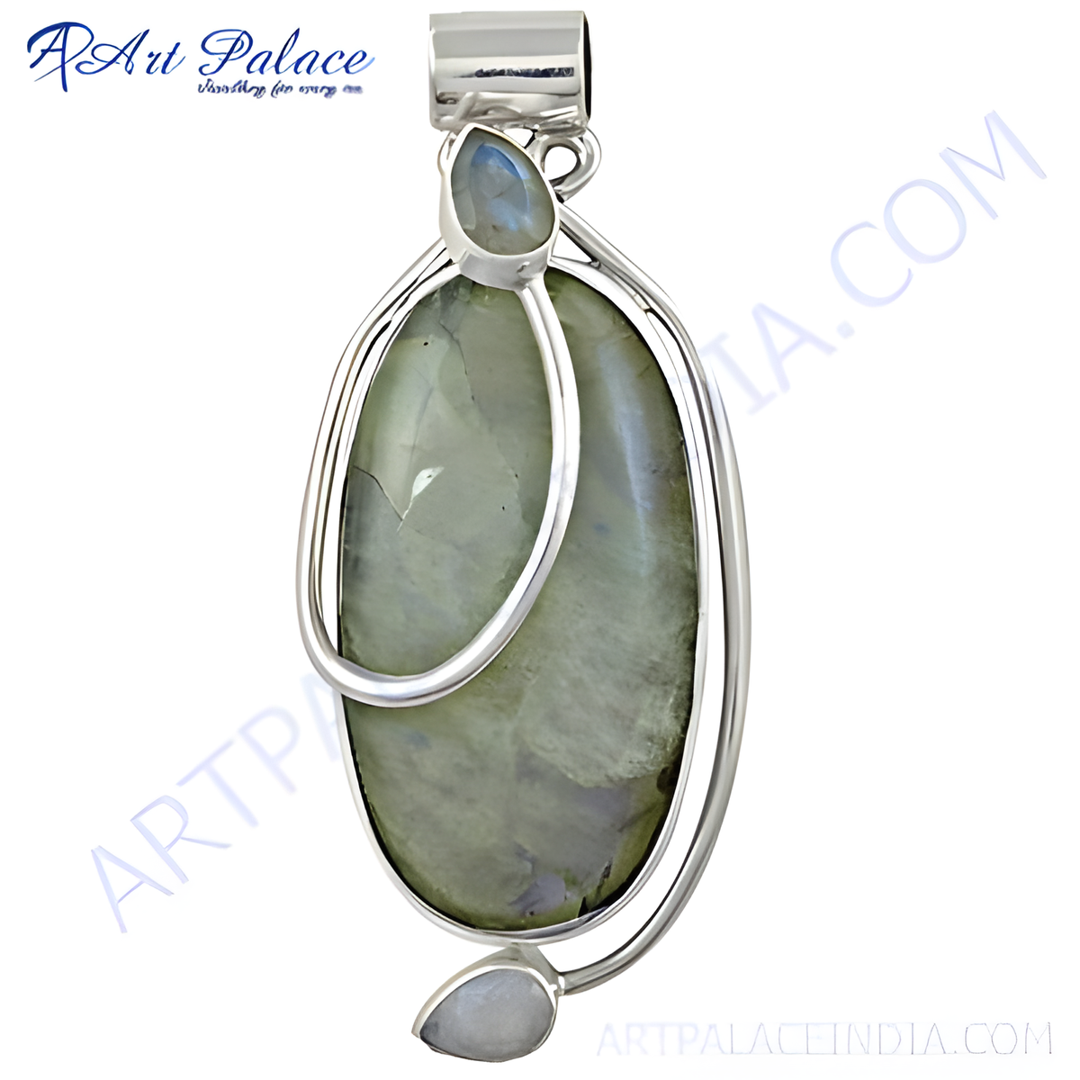 925 sterling silver labradorite pendant, featuring a large oval shaped iridescent gemstone, a beautiful piece of gemstone jewelry for women