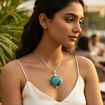 Load image into Gallery viewer, 925 Sterling Silver Turquoise Pendant for Women | Gemstone Jewelry
