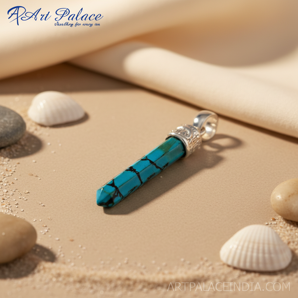 925 Silver Turquoise Pendant for Women | Gemstone Jewelry