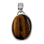 Load image into Gallery viewer, Tiger Eye Stone Oval Pendant | 925 Sterling Silver Pendant for Women
