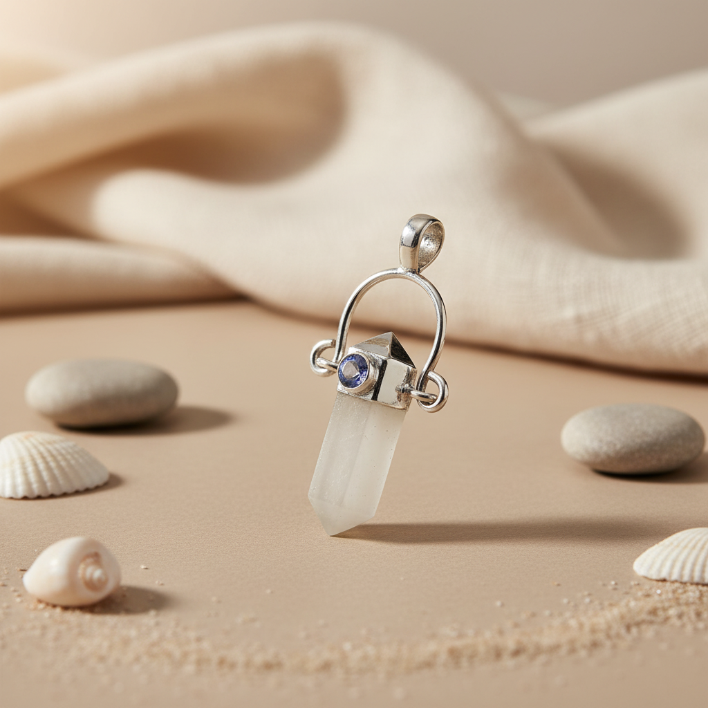 925 Silver Moonstone Crystal Pendant for Women | Gemstone Jewelry