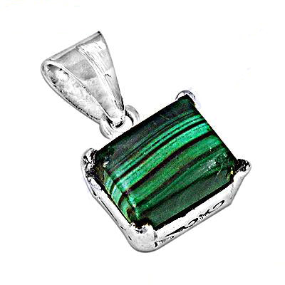 925 Silver Malachite Pendant for Women | Gemstone Jewelry