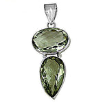 Load image into Gallery viewer, 925 Silver Green Amethyst Pendant for Women | Gemstone Jewelry
