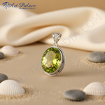 Load image into Gallery viewer, 925 Silver Peridot Pendant for Women | Green Gemstone Jewelry

