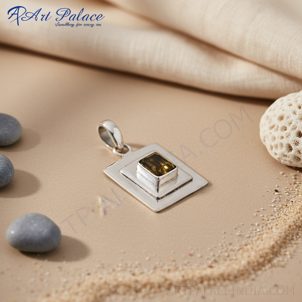 925 Silver Tiger Eye Gemstone Pendant for Women | Fashion Jewelry